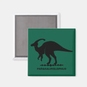 Aimant Silhouette de Dinosaure Parasaurolophus (Recto/Verso)