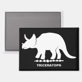Aimant Silhouette de Dinosaure Triceratops (Recto/Verso)