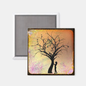 Aimant Silhouette de femme et d'arbre Megnat (Recto/Verso)