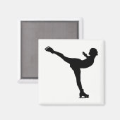 Aimant Silhouette de femme patinant (Recto/Verso)