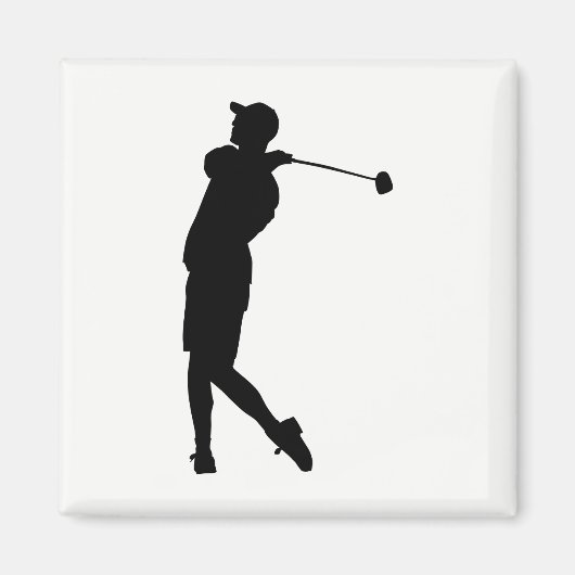 Aimant Silhouette de Golfer (Devant)