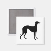 Aimant Silhouette de Greyhound (Recto/Verso)