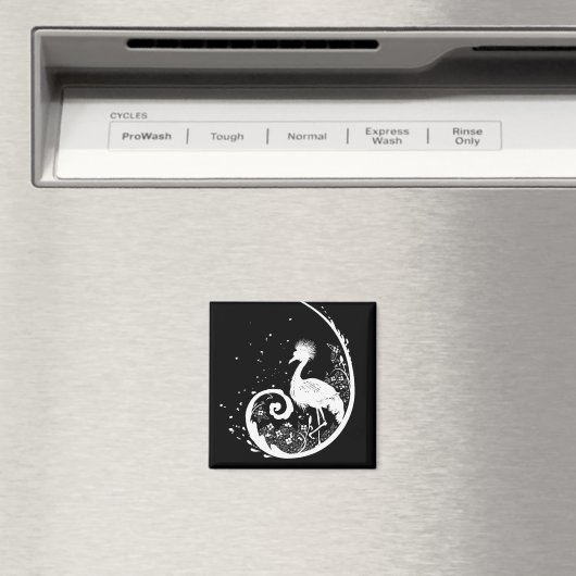 Aimant Silhouette de grue d'or (In Situ (Lave-vaisselle))