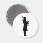 Aimant Silhouette de joueur de cornemuse (Recto/Verso)