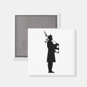 Aimant Silhouette de joueur de cornemuse (Recto/Verso)