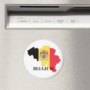 Aimant Silhouette de la Belgique, drapeau,