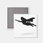 Aimant Silhouette de la femme Superhero (Recto/Verso)