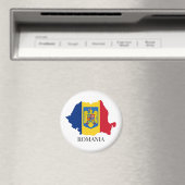 Aimant Silhouette de la Roumanie, étiquetée, (In Situ (Lave-vaisselle))