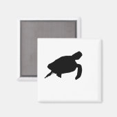 Aimant Silhouette de la tortue de mer (Recto/Verso)