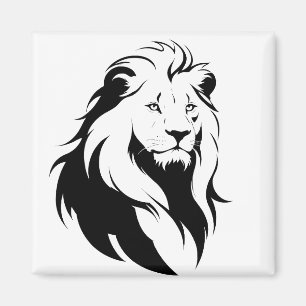 Aimant Silhouette de Lion majestueuse dans l'art vectorie