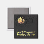 Aimant Silhouette de lune et de hibou (Recto/Verso)