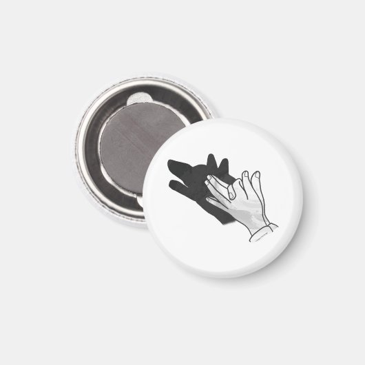 Aimant Silhouette de main de loup (Recto/Verso)