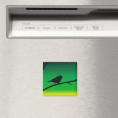 Aimant Silhouette de moineau sur du limonène (In Situ (Lave-vaisselle))
