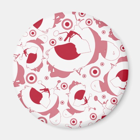 Aimant Silhouette de Scooter Rétro (Devant)