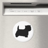 Aimant Silhouette de Terrier West Highland White (In Situ (Lave-vaisselle))