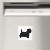 Aimant Silhouette de Terrier West Highland White (In Situ (Lave-vaisselle))