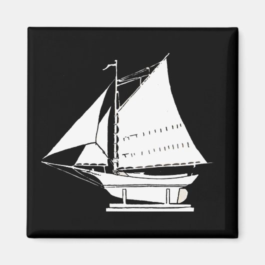Aimant silhouette de voilier (Devant)