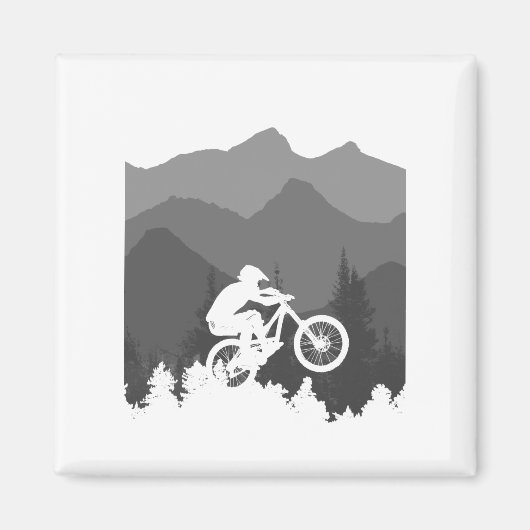 Aimant Silhouette de VTT pour le fanatique du MTB (Devant)