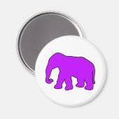 Aimant Silhouette d'éléphant africain Tusks d'ivoire Dumb (Recto/Verso)