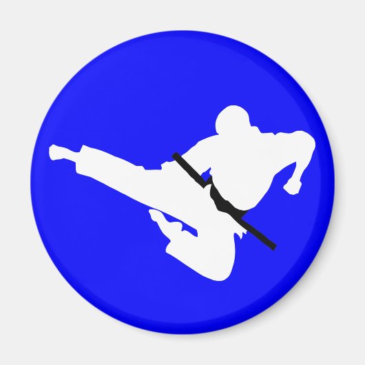 Aimant silhouette des arts martiaux (Devant)