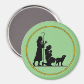 Aimant Silhouette des bergers de Noël (Recto/Verso)