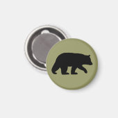 Aimant Silhouette d'ours noir (Recto/Verso)