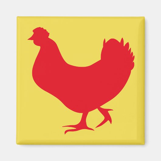 Aimant Silhouette du coq (Devant)