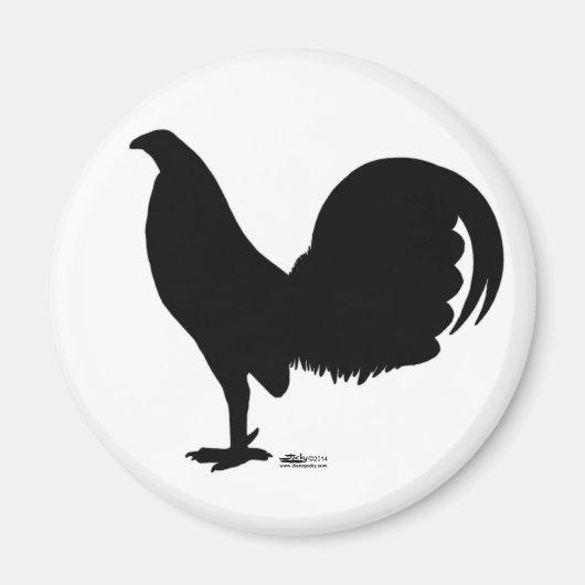 Aimant Silhouette du coq Gamecock (Devant)