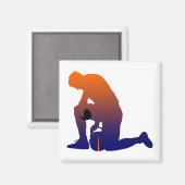 Aimant silhouette du footballeur (Recto/Verso)