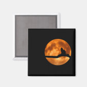 Aimant Silhouette d'un chat noir dans un arbre (Recto/Verso)