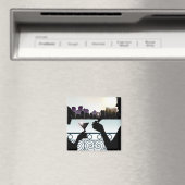 Aimant Silhouette d'un couple de lunettes à martini (In Situ (Lave-vaisselle))