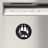 Aimant Silhouette et empreinte du loup (In Situ (Lave-vaisselle))