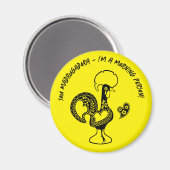 Aimant Silhouette Moderne du Rooster Early Riser portugai (Recto/Verso)