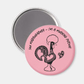 Aimant Silhouette Moderne du Rooster Early Riser portugai (Recto/Verso)