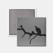 Aimant Silhouette vautour (Recto/Verso)