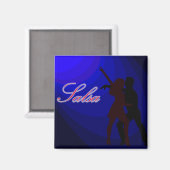 Aimant Silhouettes de danseuses de Salsa avec arrière - p (Recto/Verso)