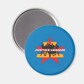 Aimant Silhouettes de la Ligue de Justice et Arrière - pl (Recto/Verso)