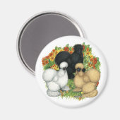 Aimant Silkies du jardin de fleurs (Recto/Verso)