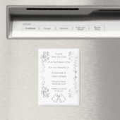 Aimant Silver Bells Scroll Design Wedding Enregistrer La (In Situ (Lave-vaisselle))