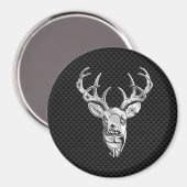 Aimant Silver Buck on Carbon Fiber Decor (Recto/Verso)
