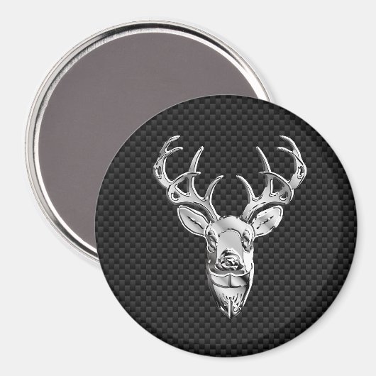 Aimant Silver Buck on Carbon Fiber Decor (Recto/Verso)