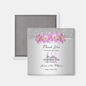Aimant Silver Classy & Belladonna Lilies 18e anniversaire (Recto/Verso)
