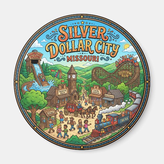 Aimant Silver Dollar City, Branson Missouri (Devant)