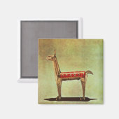 Aimant Silver Llama Figurine, du Pérou, après 1438 (Recto/Verso)