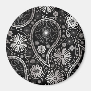 Aimant Silver paisley