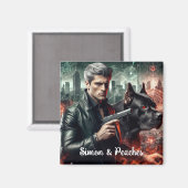 Aimant Simon & Peaches (Recto/Verso)