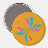 Aimant Simple Abstrait Papillon Motif Messy Vol (Recto/Verso)