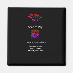 Aimant Simple balayage minimal pour payer Ajouter un logo