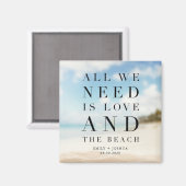 Aimant Simple Beach Wedding Favor (Recto/Verso)