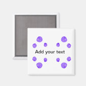 Aimant Simple bleu violet cerise ajouter le nom texte min (Recto/Verso)